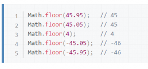 Funktion Math.floor