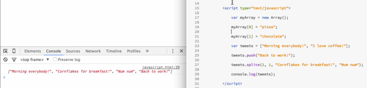 Tag 23: Arrays in der Browser Console anschauen | homeoffice 07145